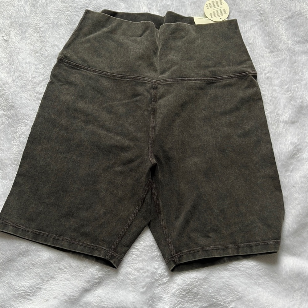 Acid washed black biker shorts - aerie!